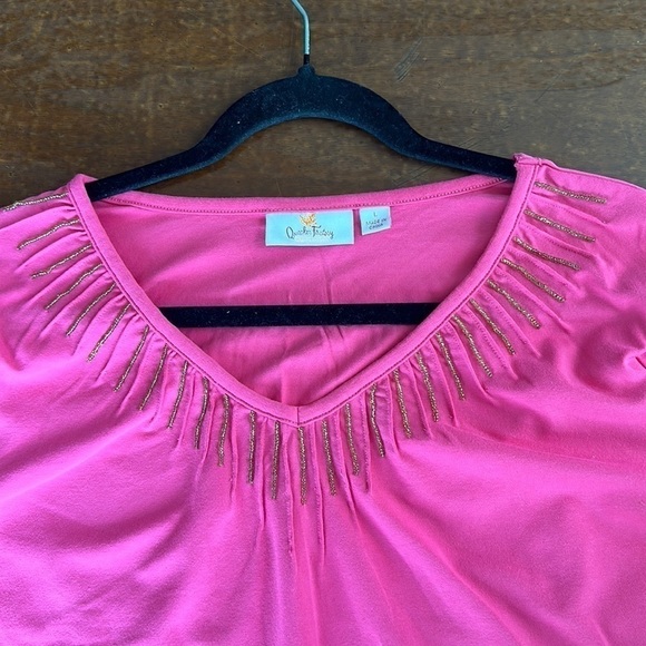 Quarter Factory Pink Sunbust Top Size Large - Picture 2 of 11